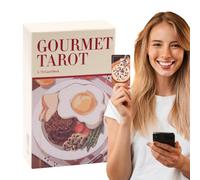 Gourmet Tarot Deck Cards, 80-Piece Psychological Oracle Set, Portable Divination Tools for Future & Past Insight