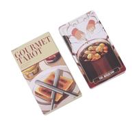 Gourmet Tarot, Divination Tarot Deck Set, Fortune Telling Card Game, 78 Card Oracle Reading System, Illustrated Tarots Guidance Kit, 4.06 x 2.36 inches, for Beginners Professionals Tabletop