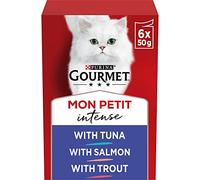 Gourmet Mon Petit Intense Fine Cuts Cat Food - Fish Multipack - 48 x 50g Pouches