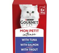 Gourmet Wet Cat Food Mon Petit Pouches Fish 6x50g (6 Pouches) | High Q