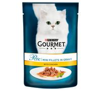 Gourmet Wet Cat Food Perle Mini Fillets Chicken In Gravy 85g (Single Pouch)