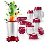 GOURMETmaxx Mr. Magic Power Pro Blender 400 W | Smoothie Machine with Takeaway Lid | Blender with Blender Bowl and Fresh Lid for Storage | Blender with XL Accessory Kit for