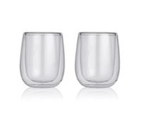 GOURMETmaxx Thermal Glasses Coffee Specialities Set of 2 Latte Macchiato | Heat-Insulating: Suitable for Hot and Cold Drinks Approx. 350 ml Capacity | Easy to Use [Borosilicate Glass]