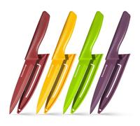 Gourmetop Paring Knife Set of 4, 3.8” Fruit Knife with Cover, German Steel