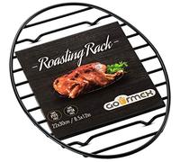 GOURMEX Oval Roasting Rack with Integrated Feet, Black, Non-Stick Whitford Coating, PTFE Free, Oven and Dishwasher Safe. Ideal for Cooking, Roasting, Drying, Grilling (8.5 x 12) (12x8.5)