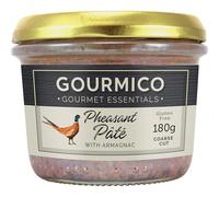 GOURMICO Pheasant Pâté with Armagnac, An Ideal Condiment for Chutney's, Pickles, Fresh Bread & Savoury Biscuits or Paired with Cream Cheeses. Gluten Free, 180g Glass Jar