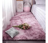 GOUSANG Rug Shaggy 100 x 170 cm High Pile Rugs Indoor Non Shedding for Living Room, Bedroom, Nursery, Kids Baby Room, Pink Purple
