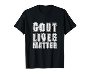 Gout Lives Matter Inflammatory Arthritis Podiatrist T-Shirt, Men, Black, X-Large