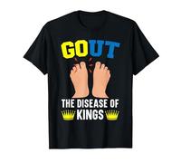 Gout The Disease of Kings Podagra Gout Awareness Arthritis T-Shirt, Men, Black, Large