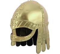 Goutdori Viking Helmets, Battle-worn Medieval Helmet for Adult Bronze | Authentic Viking design, lightweight wear, ideal for Halloween, Renaissance fairs