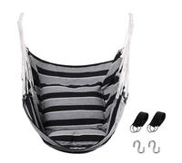 Goutime Hammock Chair, Boho Hanging Rope Ceiling Swing, Macrame Hanging Swinging Chair for Indoor,Outdoor,Bedroom,Outside,Garden,Balcony,Yard,Deck,Max 330 Lbs (Gray Stripe)