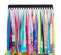 Goutoports Medal Holder Display Hanger Rack Frame for Sport Race Runner-Race Medal Hanger Holder-Sturdy Black Steel Metal Over 60 Medals Easy to Install