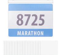 Goutoports Race Bib Display Holder Vinyl Protector Sheets Running Number Bib Display Clear Protective Sleeves for Marathon Runner Player Athletes (Race Bib 10PCS)