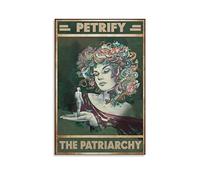 GOUWEI Vintage Poster WJFPetrify The Patriarchy Feminism Poster Decorative Painting Canvas Wall Art Living Room Posters Bedroom Painting 16x24inch(40x60cm)