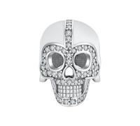 GOUWO Silver Skull 925 Silver Charms for Bracelets and Necklaces Fit Pandora Bracelets Birthday Halloween Mother's Day Valentine's Day Gifts for Women Mom Daughter Yourself