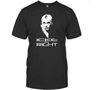 GOUyaer Bravenca Icke was Right David Icke Shirts Graphic Retro Shirt for Mens Funny Floral Girls Love Shirt Size XXL Black