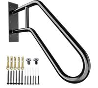 GOUZIBHD 1-3 Steps Wall Mount Hand Rail, Stair Handrail for Indoor, Handrails for Outdoor Steps, Safety U-Shape Metal Grab Bars, Support Rod for Elderly, Disabled