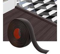 10 Ft Floor Transition Strip,Flat Divider Strip,Self Adhesive Overlap Edge Reducer,Door Threshold Ramp for Joining Floor Gaps,Threshold Cover(Color:Black Walnut)