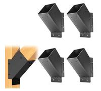 GOUZIBHD 45° Angle Support Pergola Brackets, Wood Post Connectors Structures, Inside Mount Corner Connector for Wood Beam Gazebos Tree Houses, Pergola Kit DIY Projects