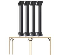 GOUZIBHD 45 Degree Angle Support Bracket, Black Roof Riser Beam Bracket,Heavy Duty Connector Brace Bracket Pergola Kit-Wooden Structures Support for Garden Pavilion(Size:4PCS)