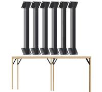 GOUZIBHD 45 Degree Angle Support Bracket, Black Roof Riser Beam Bracket,Heavy Duty Connector Brace Bracket Pergola Kit-Wooden Structures Support for Garden Pavilion(Size:6PCS)