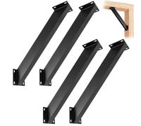 GOUZIBHD 45 Degree Pergola Bracket, Black 45-Degree Angle Corner Brace Inside Joint Bracket, Heavy Duty Corner Brace Support for Gazebos Pergola Wooden Structure(Size:4 Pack)