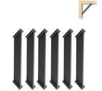 GOUZIBHD 45 Degree Support Bracket, Inside Mount 45 Degree Pergola Bracket, Heavy Duty Connector Brace Bracket, Black 45 Degree Corner Brace for Tree House Porches(Size:6 Pack)