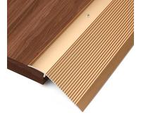 GOUZIBHD Aluminum Door Threshold Ramp for Doorways, Floor Transition Strip for Doorways up to 1.6", Flat Divider Strip for Tile Marble Laminate Concrete Floors(Color:Gold)