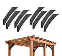 GOUZIBHD Arc 45 Degree Angle Support Bracket Heavy Duty Steel Pergola Kit for Wood Beam Structures Support,Inside Mount Corner Connector for Gazebo Patio Deck Porches(Size:8pcs)