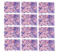 GOUZIBHD Artificial Flower Panel for Wall Backdrop, Faux Flower Wall Background for Wedding Home Decor Party Photo, Flower Wall Panels, 16 X 24 Inch Flower Wall Mat