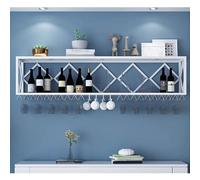 GOUZIBHD Bar Unit Wall Wine Display Rack,Wine Storage Rack,Wall Mounted Wine Display Rack with Wine Glass Holder,Wall Mounted Wine Rack for Kitchen Bar Dining Room(Size:120x25x40cm)