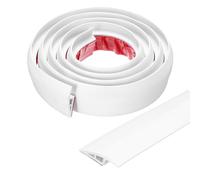 GOUZIBHD Carpet to Tile Edging Trim, PVC Floor Transition Strip, Self Adhesive Floor Divider Strip, Rubber Door Threshold Strip, Door Threshold Ramp for Home Floor(Size:3m/9.84ft)