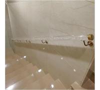 GOUZIBHD Clear Acrylic Hand Rail with Bubbles,Wall Mounted Grab Bar,Non-Slip Support Railing with Metal Brackets,Staircase Handrail for Indoor Stair/Outdoor Step(Size:1.64ft/50cm,Color:Gold bracket)