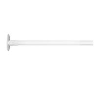 GOUZIBHD Corner Wall Closet Curtain Rod, Stainless Support Holder Shower Curtain Rods, 180°Swivel Telescopic Rod, Angled Drapery Rods for Bedroom, Non-slip Wardrobe Rod(Size:130-180cm,Color:White)