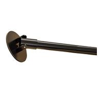 GOUZIBHD Corner Wall Closet Curtain Rod, Stainless Support Holder Shower Curtain Rods, 180°Swivel Telescopic Rod, Angled Drapery Rods for Bedroom, Non-slip Wardrobe Rod(Size:95-130cm,Color:Black)