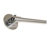 GOUZIBHD Corner Wall Closet Curtain Rod, Stainless Support Holder Shower Curtain Rods, 180°Swivel Telescopic Rod, Angled Drapery Rods for Bedroom, Non-slip Wardrobe Rod(Size:95-130cm,Color:Silver)