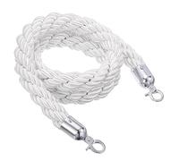 GOUZIBHD Crowd Control Rope with Silver Hooks,Queue Barrier Rope,Twisted Queue Rope,Hanging VIP Rope for Engagement Hotel Banquets Parties Venues Decoration(Size:4ft/120cm,Color:1 Piece)