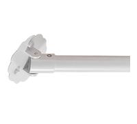 GOUZIBHD Curtain Rod Bathroom, Angled Wall Closet Rod, Adjustable Curtain Rail, Non-slip Drapery Rod, 180°Swivel Stainless Support Holder Shower Rod, Decor Ceiling Track(Size:100-155cm,Color:White)