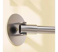 GOUZIBHD Curtain Rod, Non-slip Drapery Rod, Round Extender Rod for Angled Wall, Hanging Clothes 180°Swivel Flange Holder Bracket for Wardrobe Bathroom(Size:90-160cm,Color:A)