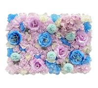 GOUZIBHD Decorative Hydrangea Flower Panels Wall 3D Rose Wall Mat for Wedding Party Home Decor,Artificial Flower Wall Panel Faux Flower Wall Background(Color:Blue + Light Purple)