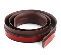 GOUZIBHD Door Threshold Ramp,Vinyl Doorway Edge Trim,Floor Divider Strip,Overlap Edge Reducer,Self-adhesive Transition Strip for Bridging Floor Gaps(Size:2m/6.56ft,Color:Coffee)