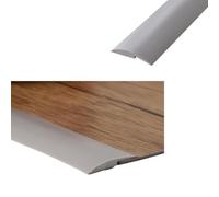 GOUZIBHD Flooring Transition for Laminate Doorway, Self Adhesive Floor Transition Strip, Floor Divider Strip, PVC Edge Transition Trim for Covering Bridging Gaps(Size:1m/3.28ft,Color:Gray)