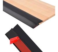 GOUZIBHD Flooring Transition for Laminate Doorway, Self Adhesive Floor Transition Strip, Floor Divider Strip, PVC Edge Transition Trim for Covering Bridging Gaps(Size:1m/3.28ft,Color:Black)