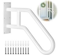 GOUZIBHD Handrails for Outdoor Steps, U-Shaped Handrails for Kids Elderly Disabled, Outdoor Handrail Wall Mount Staircase Handrail, Hand Railing for 1-3 Steps(Color:White)