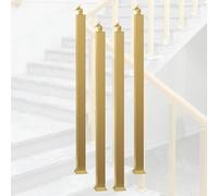 GOUZIBHD Indoor Stair Railing Deck Balusters,Square Metal Railing Spindles with Flat & Adjustable 270° Angle Bracket,Stair Balusters Post for Deck/Porch Steps(Size:75cm/29.5in,Color:4 Pack)