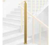 GOUZIBHD Indoor Stair Railing Deck Balusters,Square Metal Railing Spindles with Flat & Adjustable 270° Angle Bracket,Stair Balusters Post for Deck/Porch Steps(Size:75cm/29.5in,Color:1 Pack)