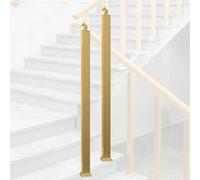 GOUZIBHD Indoor Stair Railing Deck Balusters,Square Metal Railing Spindles with Flat & Adjustable 270° Angle Bracket,Stair Balusters Post for Deck/Porch Steps(Size:85cm/33.5in,Color:2 Pack)