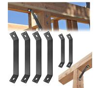 GOUZIBHD Inside Mount 45-Degree Angle Bracket 45 Degree Angle Support Bracket for Wood Structures Pergola Porches Gazebos,Heavy Duty Connector Brace Bracket Kit(Size:6pcs)
