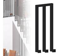 GOUZIBHD M Shaped Stair Handrail, Side Mount Staircase Handrails, Wrought Iron Hand Railings, Black Hand Rails Non-Slip Grab Bar, For Garage Porch Stair Railing 1 Pack(Size:95cm)