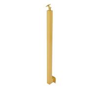 GOUZIBHD Metal Stair Post,Square Stair Baluster Posts With Flat & Adjustable 270° Angle Bracket,Railing Spindles Decorative Railing Posts Kits for Stairs Porch Handrails(Size:1 Pack-85cm,Color:Gold)